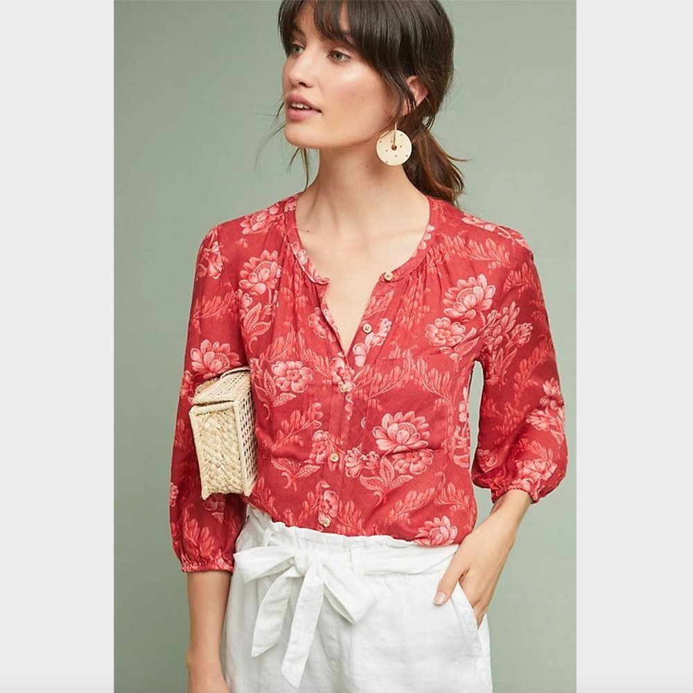 NWT Akemi + Kin Coconino Printed Buttondown - Picture 2 of 5